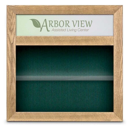 United Visual Products Outdoor Enclosed Combo Board, 42"x32", Bronze Frame/Grey & Buff UVCB4232ODBZ-GREY-BUFF